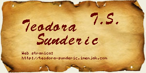 Teodora Šunderić vizit kartica